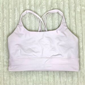 LILULEMON Energy Longline Bra Medium Support B-D Cup Women’s Size 10 Light Pink